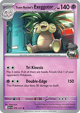 Team Rocket's Exeggutor - Ascended Heroes (Rare) [ASC-078] Hauptbild