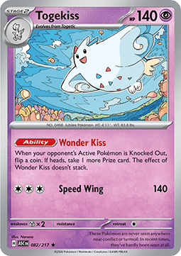 Togekiss - Ascended Heroes (Rare) [ASC-082] Imagen principal del producto