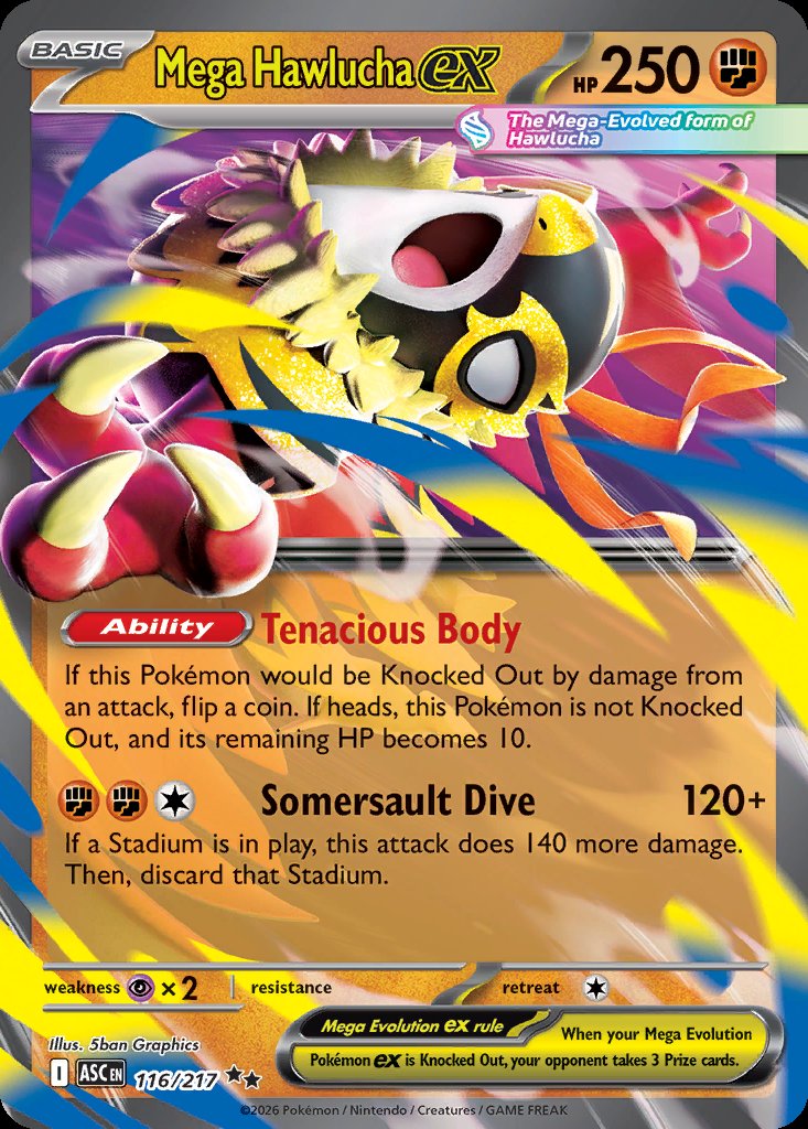 Mega Hawlucha ex - Ascended Heroes (Double Rare) [ASC-116] Hoofdafbeelding