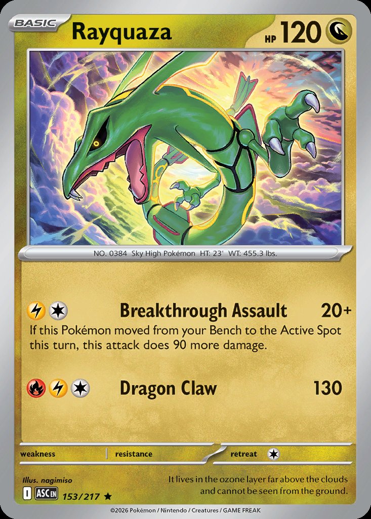 Rayquaza - Ascended Heroes (Rare) [ASC-153] Image principale du produit