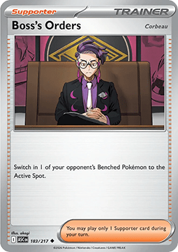 Boss's Orders - Corbeau - Ascended Heroes (Uncommon) [ASC-183] Imagen principal del producto