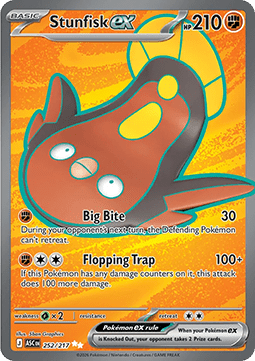Stunfisk ex - Ascended Heroes (Ultra Rare) [ASC-252] Imagen principal del producto