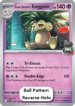 Team Rocket's Exeggutor - Ascended Heroes: Additionals (Rare) [xASC-078] Immagine principale del prodotto