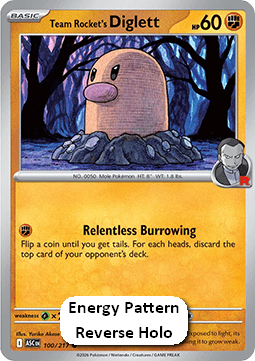 Team Rocket's Diglett - Ascended Heroes: Additionals (Common) [xASC-100] Immagine principale del prodotto