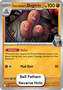 Team Rocket's Dugtrio - Ascended Heroes: Additionals (Uncommon) [xASC-101] Immagine principale del prodotto