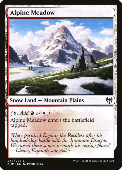 Alpine Meadow – Kaldheim (KHM-248) Magic: The Gathering card Image principale du produit