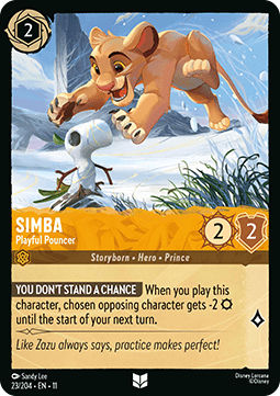 Simba - Playful Pouncer - Winterspell (Uncommon) [11WSP-23] Hoofdafbeelding