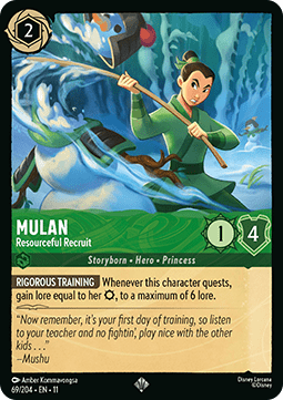 Mulan - Resourceful Recruit (V.1) - Winterspell (Super Rare) [11WSP-69]