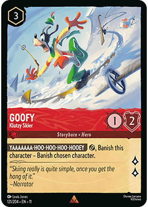 Goofy - Klutzy Skier — Winterspell (11WSP-121) Lorcana card Immagine principale del prodotto