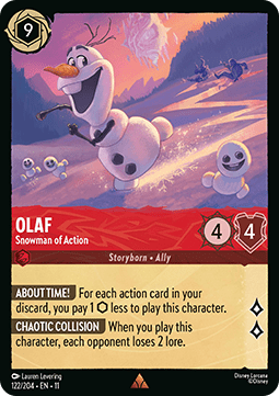 Olaf - Snowman of Action - Winterspell (Rare) [11WSP-122] Immagine principale del prodotto