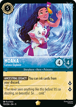 Moana - Curious Explorer (V.1) - Winterspell (Legendary) [11WSP-155] Immagine principale del prodotto