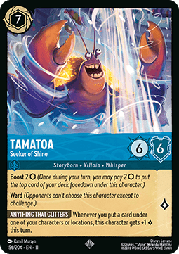 Tamatoa - Seeker of Shine (V.1) - Winterspell (Super Rare) [11WSP-156] Imagen principal del producto