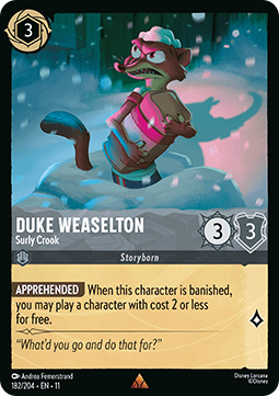 Duke Weaselton - Surly Crook - Winterspell (Rare) [11WSP-182] Main image