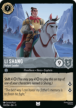 Li Shang - Valiant Leader - Winterspell (Uncommon) [11WSP-183] Main image