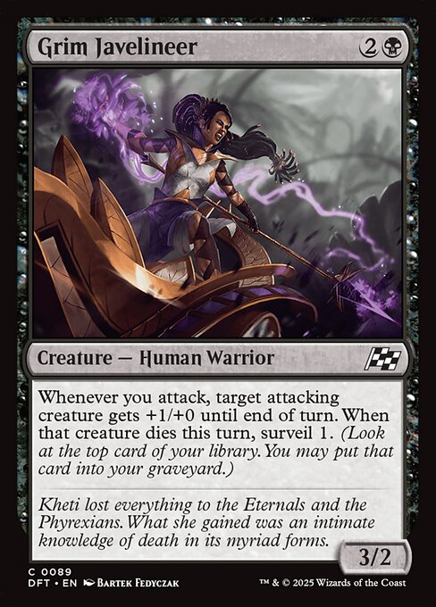 Grim Javelineer – Aetherdrift (DFT-89) Magic: The Gathering card
