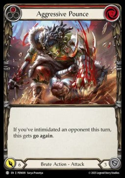 Aggressive Pounce (Red) (Regular) - Compendium Of Rathe (Common) [PEN-009] Main image