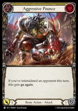Aggressive Pounce (Yellow) (Regular) - Compendium Of Rathe (Common) [PEN-010]