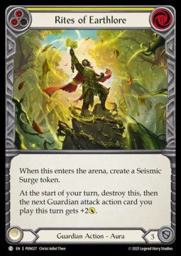 Rites of Earthlore (Yellow) (Rainbow Foil) - Compendium Of Rathe (Common) [PEN-027]