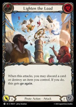 Lighten the Load (Red) (Rainbow Foil) - Compendium Of Rathe (Common) [PEN-171]