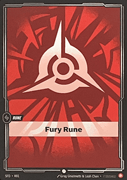 Fury Rune (V.1 - Common) - Spiritforged (Common) [SFD-R01] Hauptbild