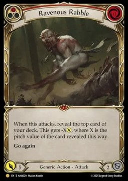Ravenous Rabble (Red) (Regular) - Compendium of Rathe - Antiquity Pack (Common) [ANQ-029] Immagine principale del prodotto