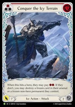Conquer the Icy Terrain (Red) (Extended Art Regular) - GEM Pack Promos (Promo) [GEM-134] Main image