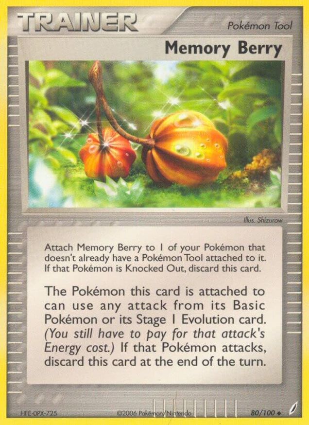 Pokémon-kaart Memory Berry 80/100 Uncommon uit de set EX Crystal Guardians Hoofdafbeelding