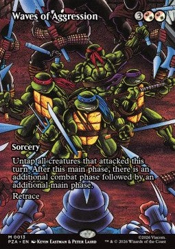 Waves of Aggression - Teenage Mutant Ninja Turtles: Source Material Cards (Mythic) [PZA-13] Immagine principale del prodotto