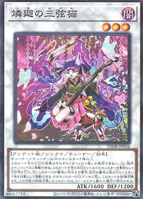 Shamisen Samsara Sorrowcat — Duelist Box: Prismatic Summon (25DB-JP-036) Yu-Gi-Oh! card Hoofdafbeelding