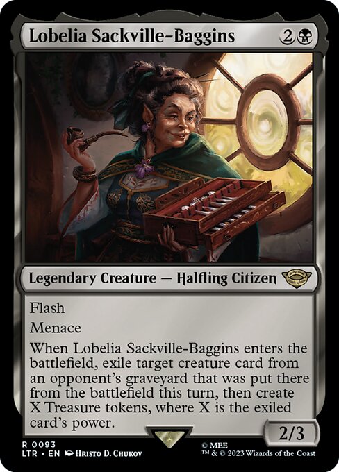 Lobelia Sackville-Baggins – The Lord of the Rings: Tales of Middle-earth (LTR-93) Magic: The Gathering card | LC-REM-20260804-15150819934540-87500b92-3d68-42f3-afa9-f8206b2ebcbb