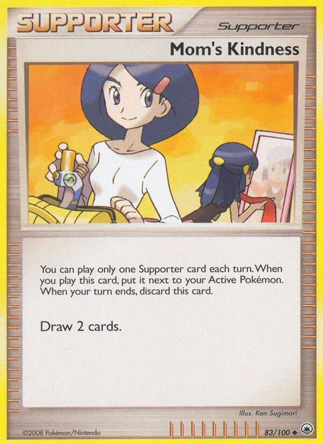Pokémon-kaart Mom's Kindness 83/100 Uncommon uit de set Majestic Dawn