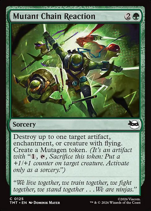 Mutant Chain Reaction – Teenage Mutant Ninja Turtles (TMT-125) Magic: The Gathering card