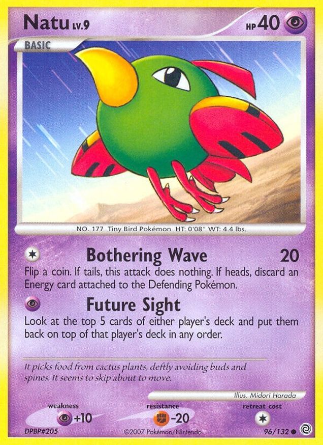 Pokémon-kaart Natu LV.9 96/132 Common uit de set Secret Wonders Hoofdafbeelding