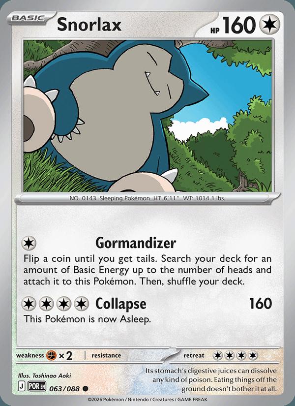 Snorlax - Perfect Order (Common) [POR-063] Image principale du produit