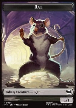 Rat Token (B 1/1) // Mutagen Token - Teenage Mutant Ninja Turtles: Tokens (Token) [TTMT-T 6/9] Image principale du produit