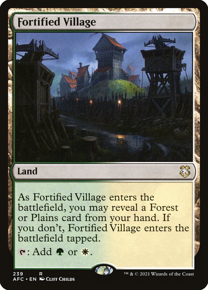 Fortified Village - Commander: Adventures in the Forgotten Realms (Rare) [AFC-239] Hauptbild