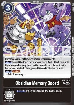 Obsidian Memory Boost! (LM-053) - Premium Bandai Products (Promo) [PB-XX-LM-053] Main image