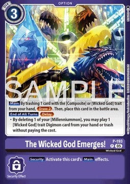 The Wicked God Emerges! (P-193) - Premium Bandai Products (Alternative Art) [PB-XX-P-193] Main image