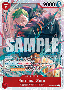 Roronoa Zoro (EB04-007) (V.1) - Adventure on Kami’s Island (Super Rare) [OP15-EB04-007] Hoofdafbeelding