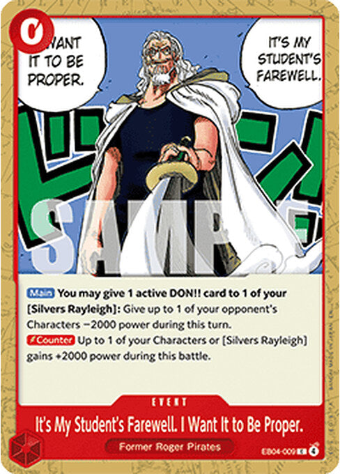It's My Student's Farewell. I Want It to Be Proper. — Adventure on Kami’s Island (OP15-EB04-009) One Piece card Main image
