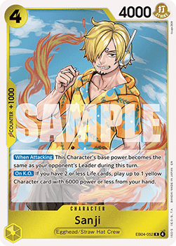 Sanji (EB04-052) (V.1) - Adventure on Kami’s Island (Rare) [OP15-EB04-052] Immagine principale del prodotto