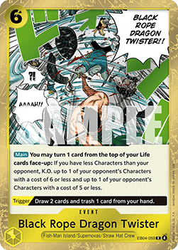 Black Rope Dragon Twister (EB04-059) - Adventure on Kami’s Island (Rare) [OP15-EB04-059] Immagine principale del prodotto