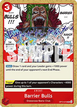 Barrier Bulls (OP15-019) - Adventure on Kami’s Island (Uncommon) [OP15-019] Immagine principale del prodotto