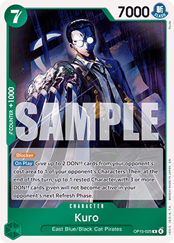Kuro (OP15-025) (V.1) - Adventure on Kami’s Island (Rare) [OP15-025] Immagine principale del prodotto