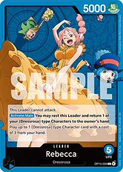 Rebecca (OP15-039) (V.1) - Adventure on Kami’s Island (Leader) [OP15-039] Immagine principale del prodotto