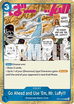 Go Ahead and Use 'Em, Mr. Luffy!!! (OP15-055) - Adventure on Kami’s Island (Rare) [OP15-055] Hauptbild