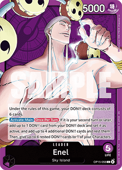 Enel (OP15-058) (V.1) - Adventure on Kami’s Island (Leader) [OP15-058] Immagine principale del prodotto