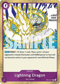 Lightning Dragon (OP15-077) (V.1) - Adventure on Kami’s Island (Rare) [OP15-077] Hauptbild