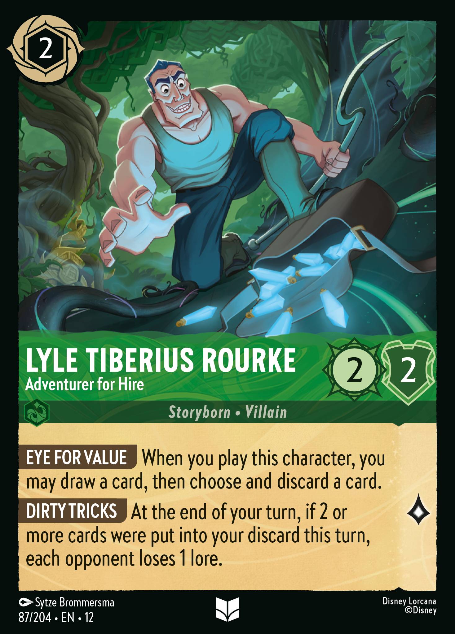 Lyle Tiberius Rourke - Adventurer for Hire — Wilds Unknown (12WIL-87) Disney Lorcana card Imagen principal del producto