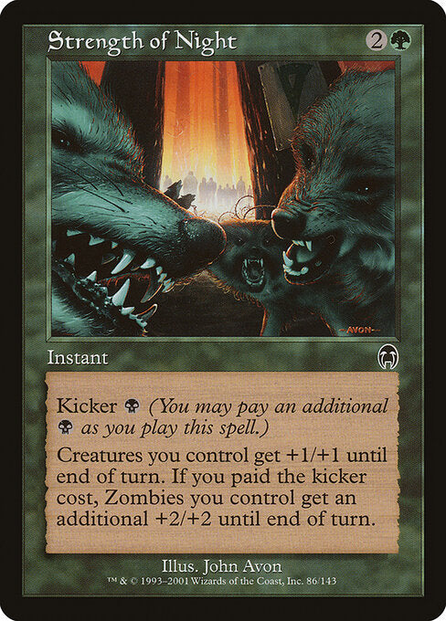 Strength of Night – Apocalypse (APC-86) Magic: The Gathering card
